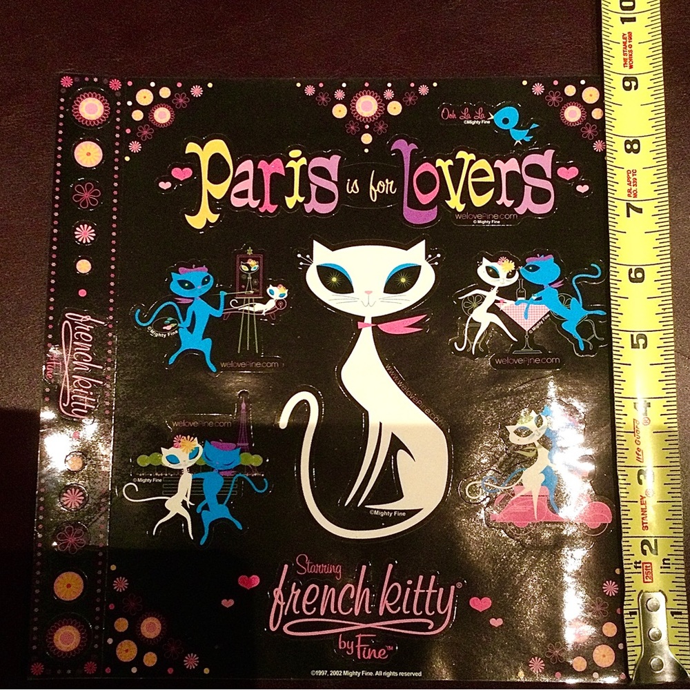 French Kitty - Stick Pin/Sticker Sheet - Picture 4 of 4